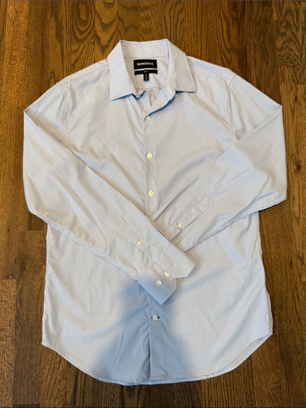 Bonobos Everyday Shirt | Blue Micro-Check | Size M